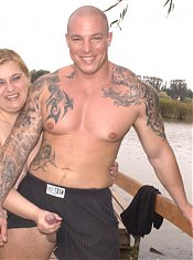 Watch this lucky tattooed guy as gorgeous BBW Amanda rides her cock like a cowgirl